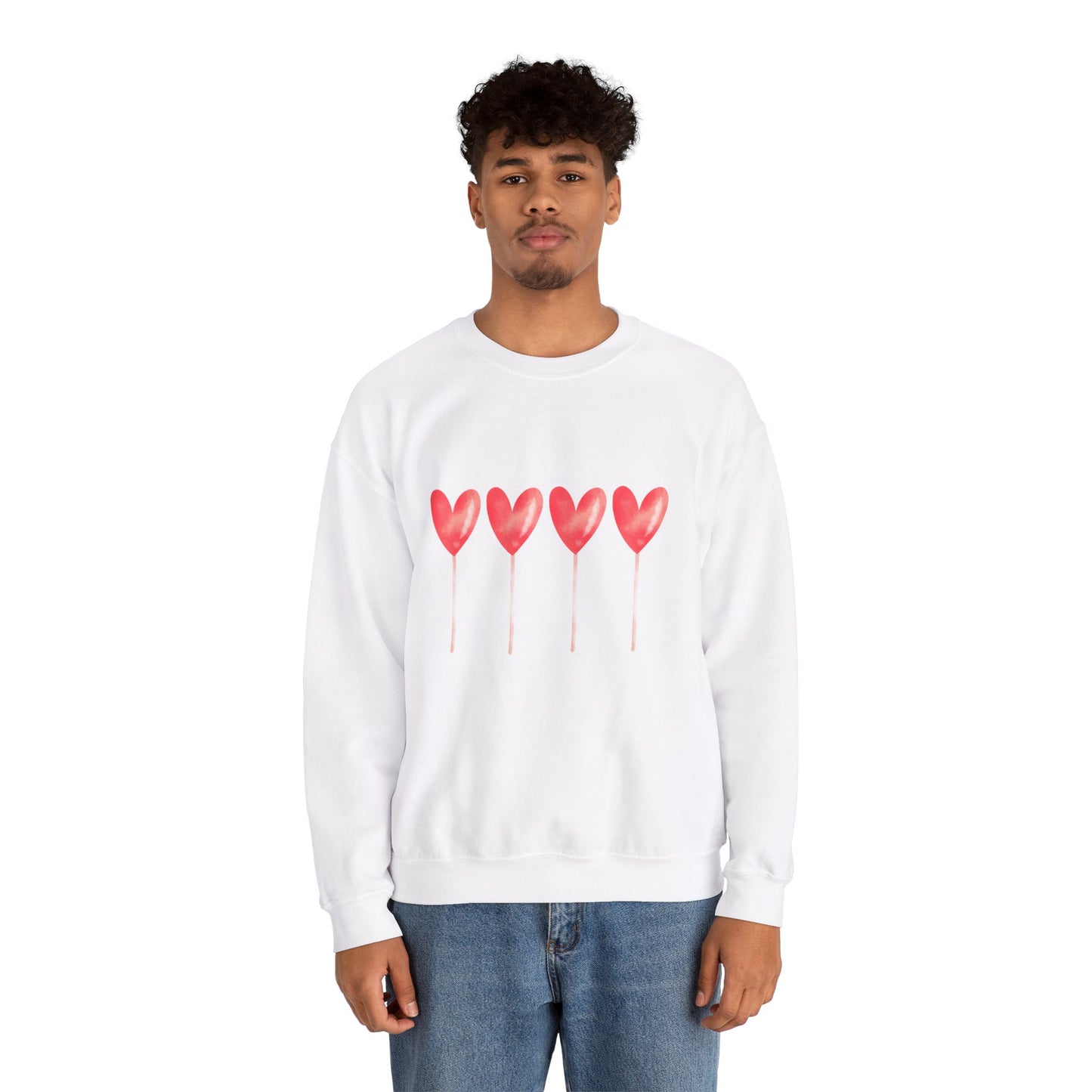 Love Hearts Crewneck Sweatshirt - Unisex Heavy Blend™