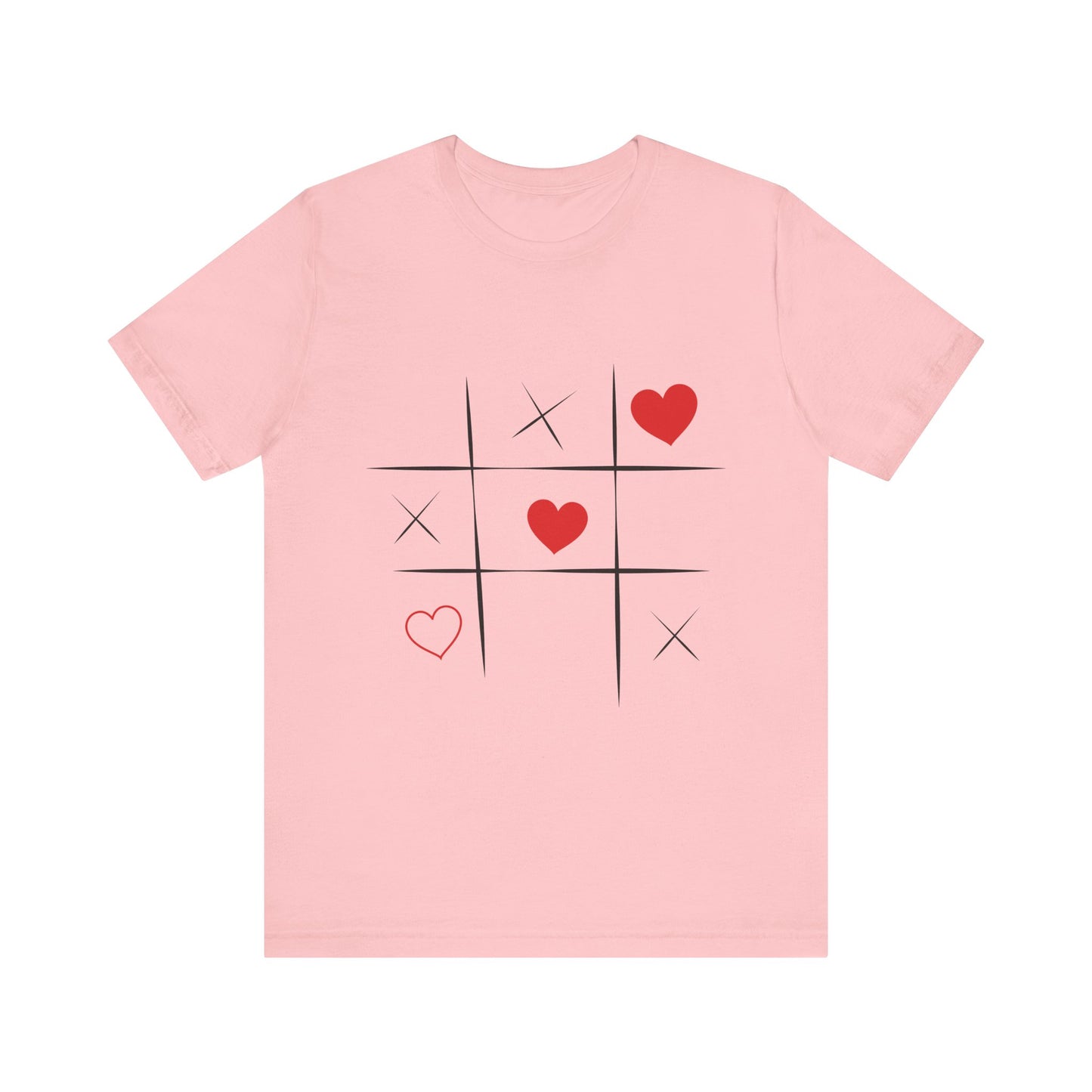 Love Game Tic Tac Toe Hearts T-Shirt