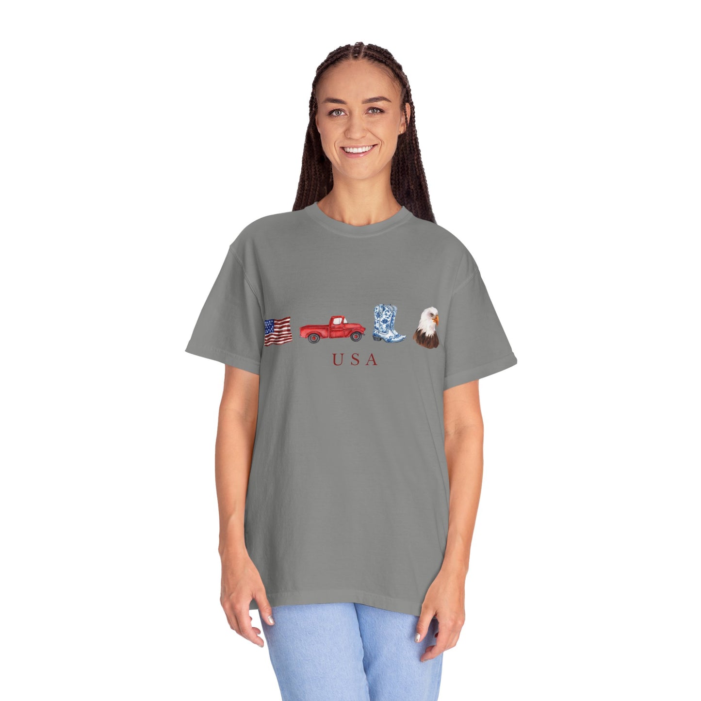 T-Shirt USA Truck Boots Eagle