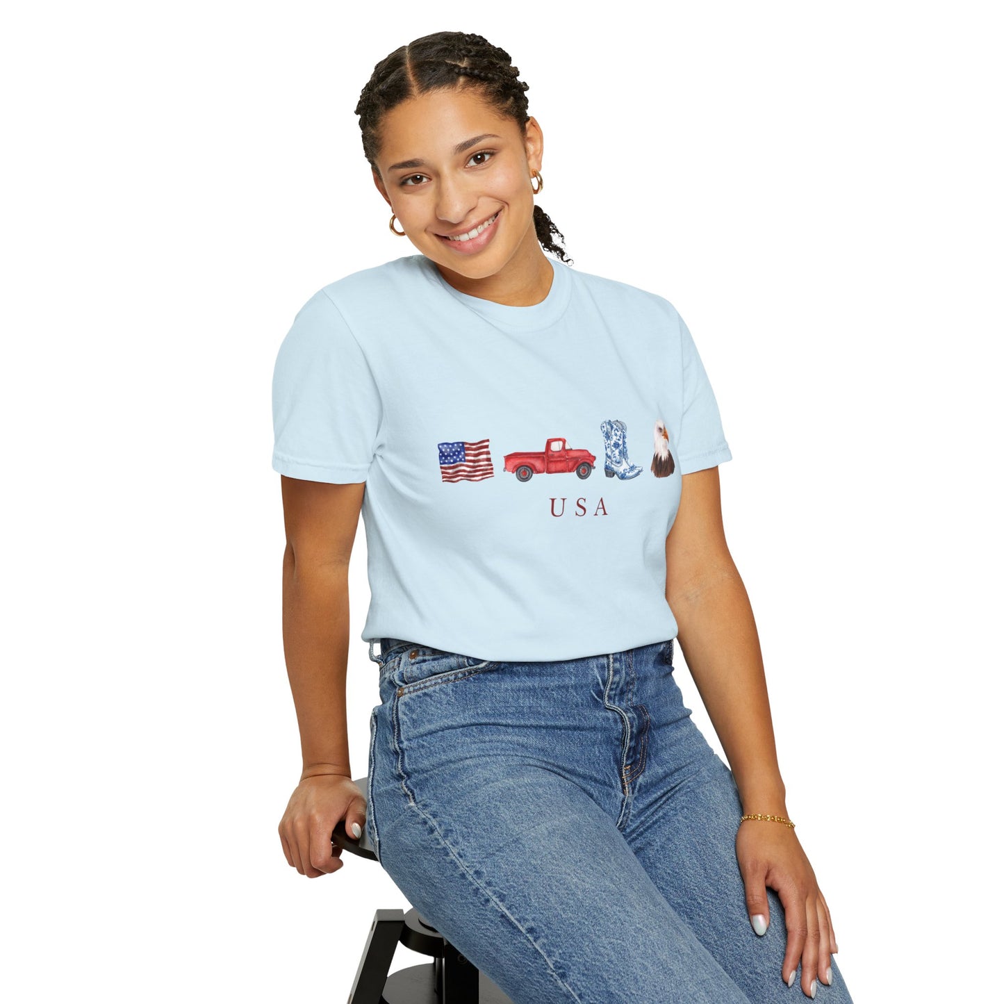 T-Shirt USA Truck Boots Eagle