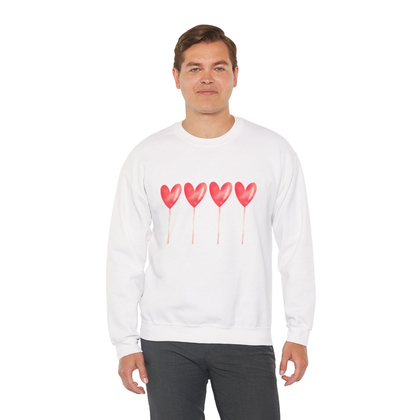 Love Hearts Crewneck Sweatshirt - Unisex Heavy Blend™