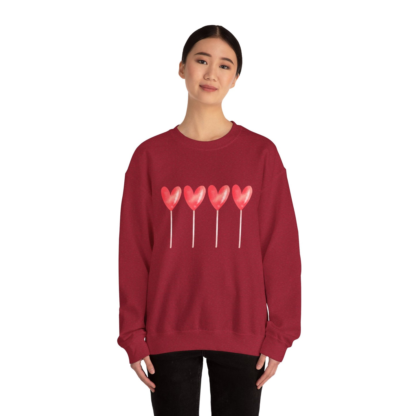 Love Hearts Crewneck Sweatshirt - Unisex Heavy Blend™