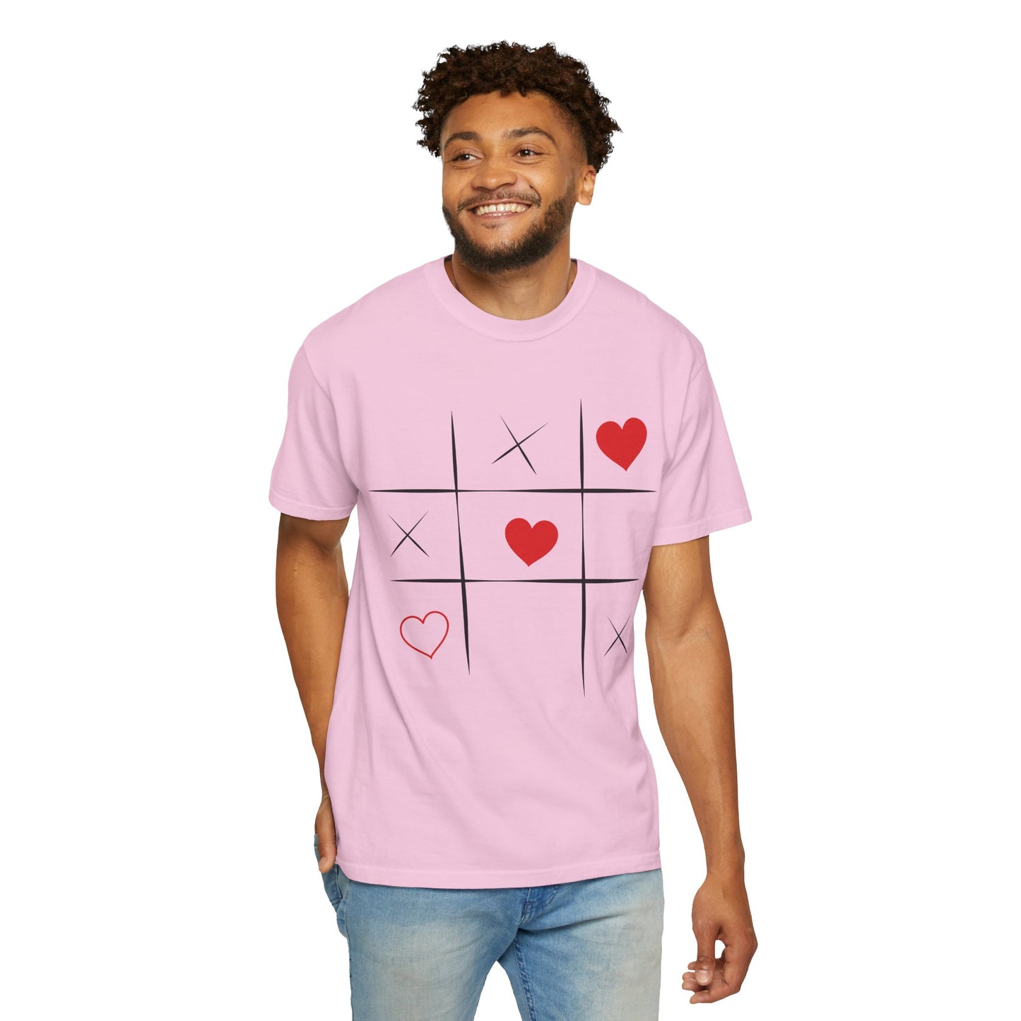 Love Game Tic Tac Toe Hearts T-Shirt