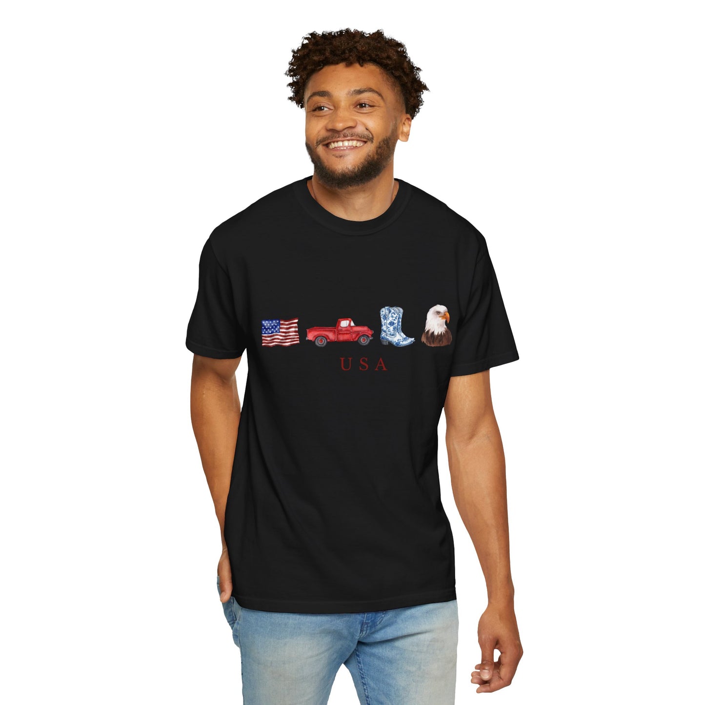 T-Shirt USA Truck Boots Eagle
