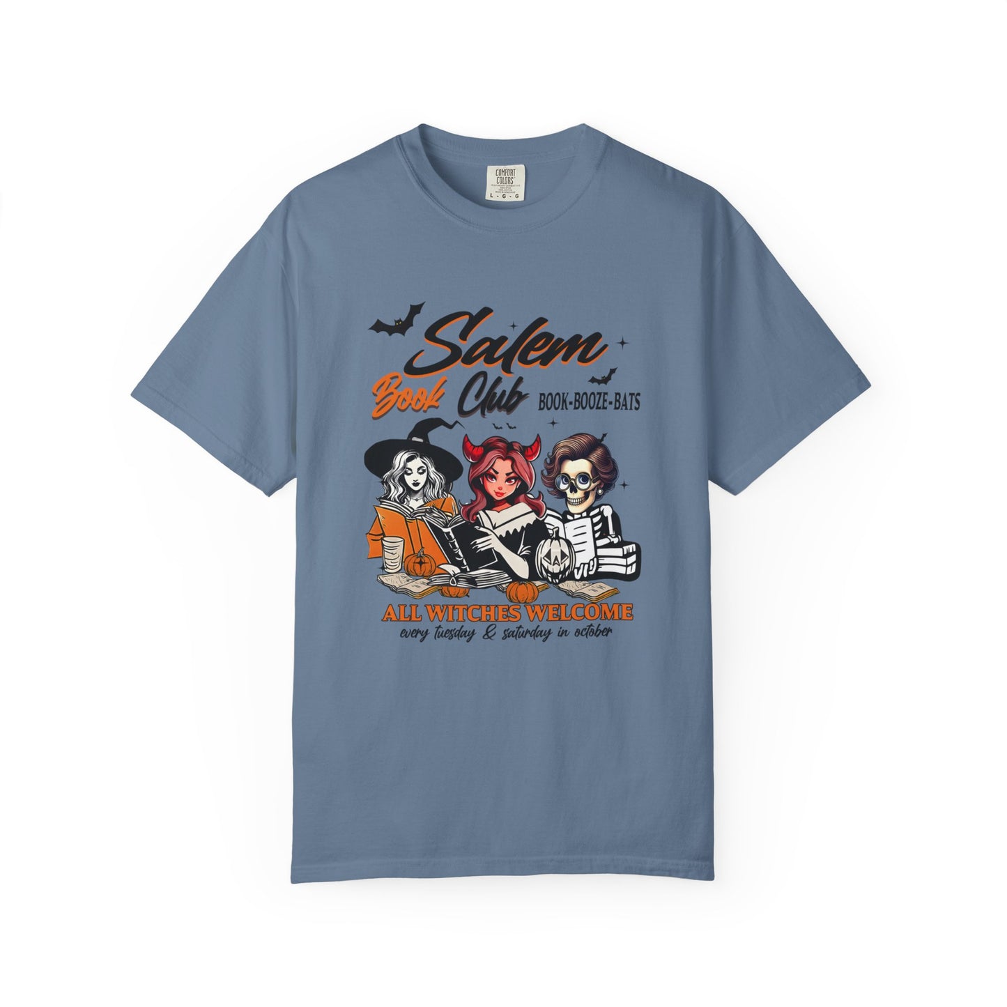 Salem Book Club T-Shirt, Witches Welcome Tee, Unisex Halloween Shirt, Spooky Gift for Readers, Book Lovers Apparel